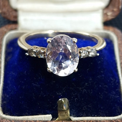 Vintage Morganite and Chocolate Diamond Ring