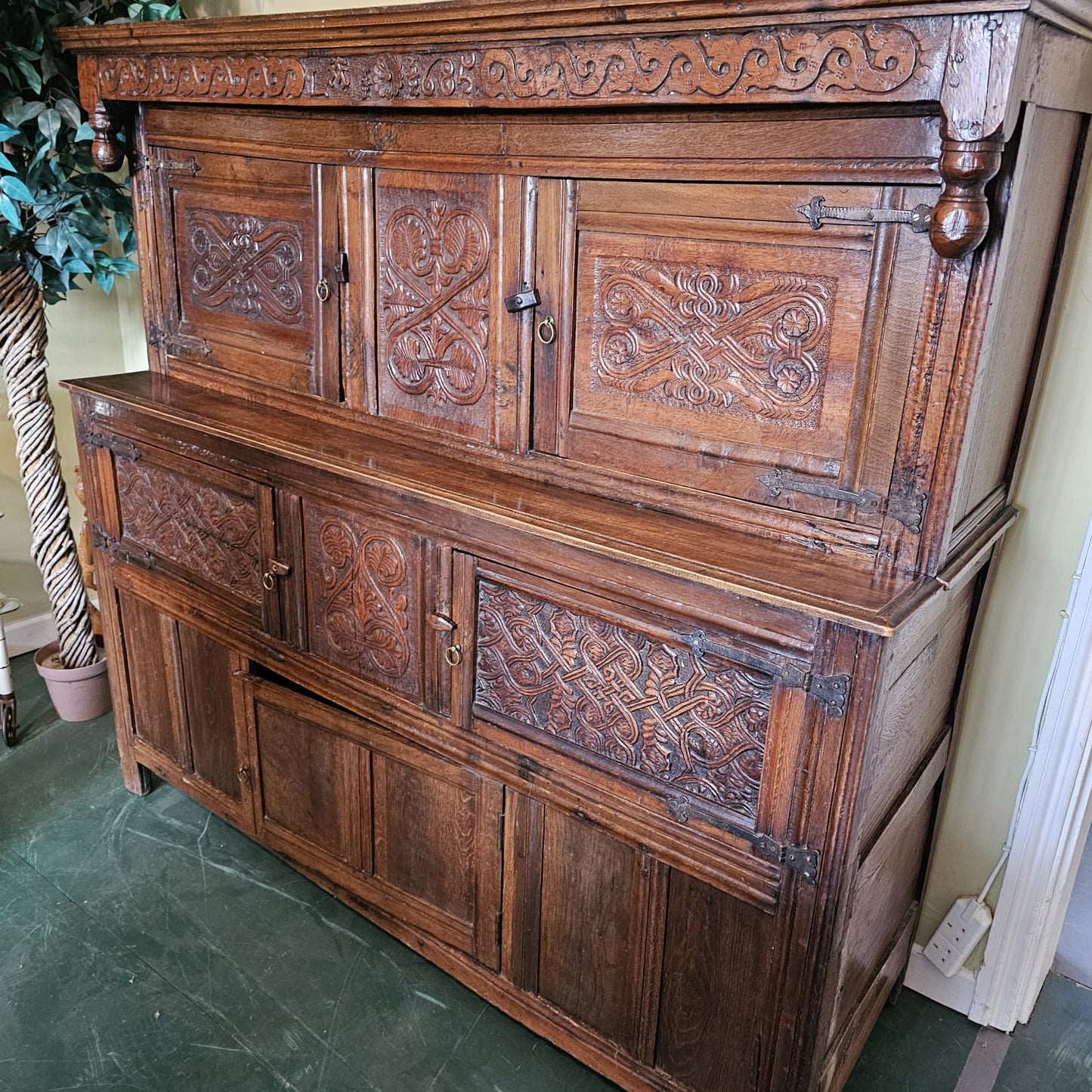 17th Century Oak Court Cupboard