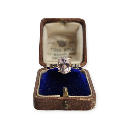 Vintage Morganite and Chocolate Diamond Ring