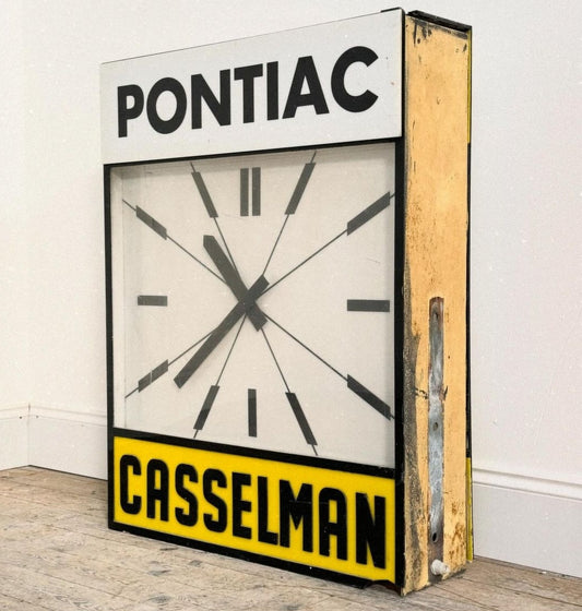 Pontiac Dealership Illuminated Clock