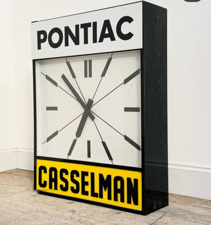 Pontiac Dealership Illuminated Clock