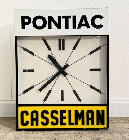 Pontiac Dealership Illuminated Clock