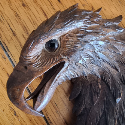 Black Forest Carved Walnut Eagle Mirror